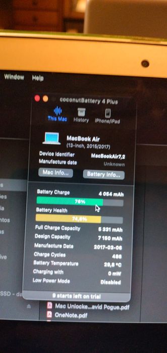 MacBook Air 8 Gb Ram 256 SSD INTEL 5I DE 2017