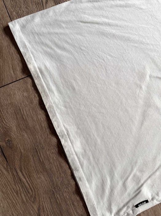 T-shirt Koszulka Hugo Boss Biała Srebrne logo r. M