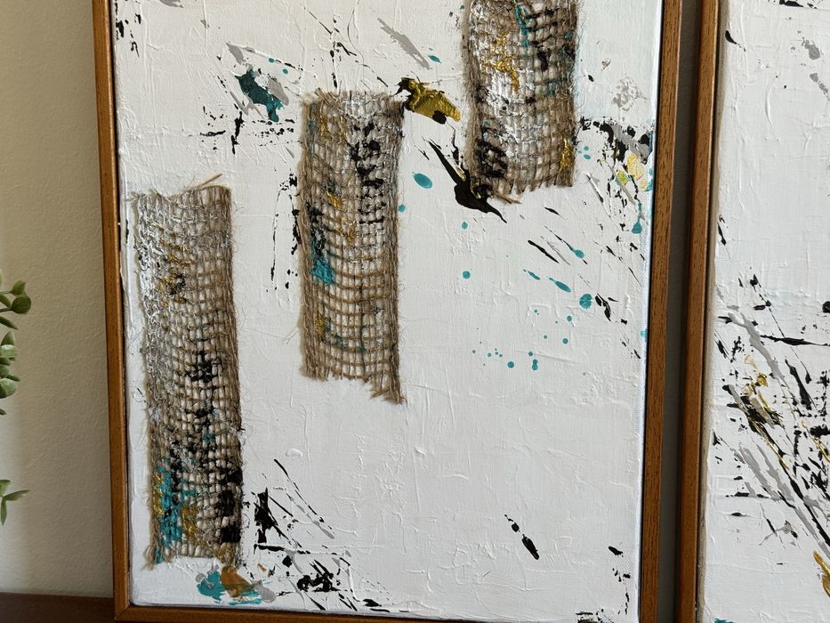 Conjunto de 2 quadros da arte abstrata