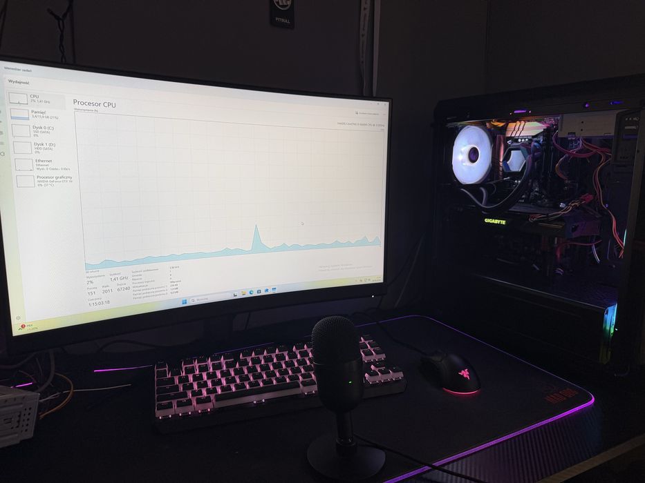 Gamingowy zestaw PC + MSI 27” Curved + Razer + Endorfy | gotowy setup