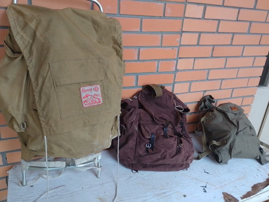 рюкзак туристический, вещмешок армейский брезентовый СССР