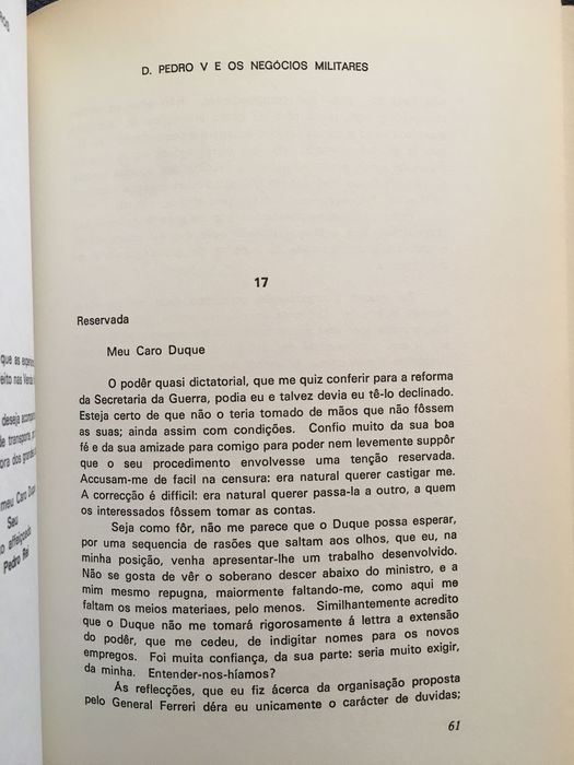 D. Pedro V e os Negócios Militares/ D. Estefânia/ D. Amélia