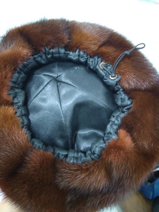 Берет норковый, 56 размер