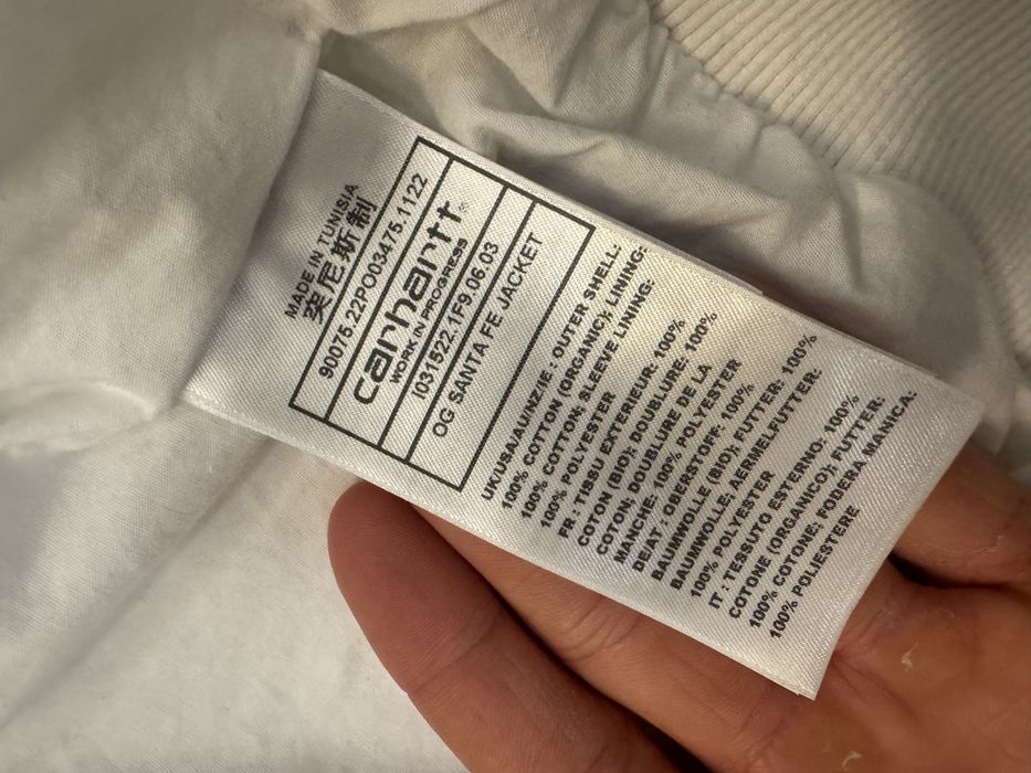 Carhartt WIP Santa Fe Jacket Wax White