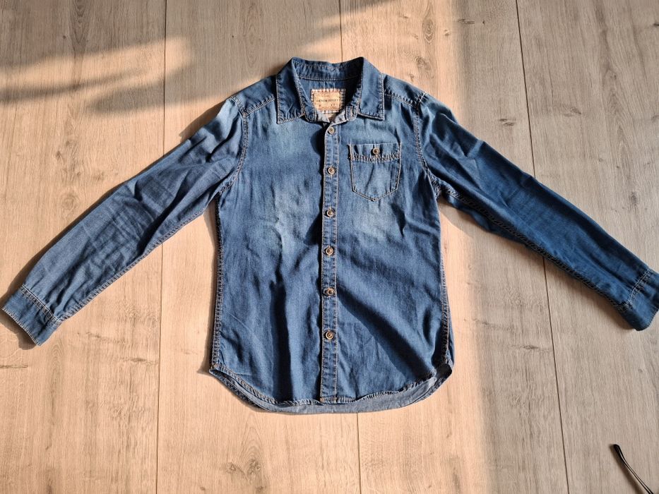 Koszula zara miekki jeans roz 140