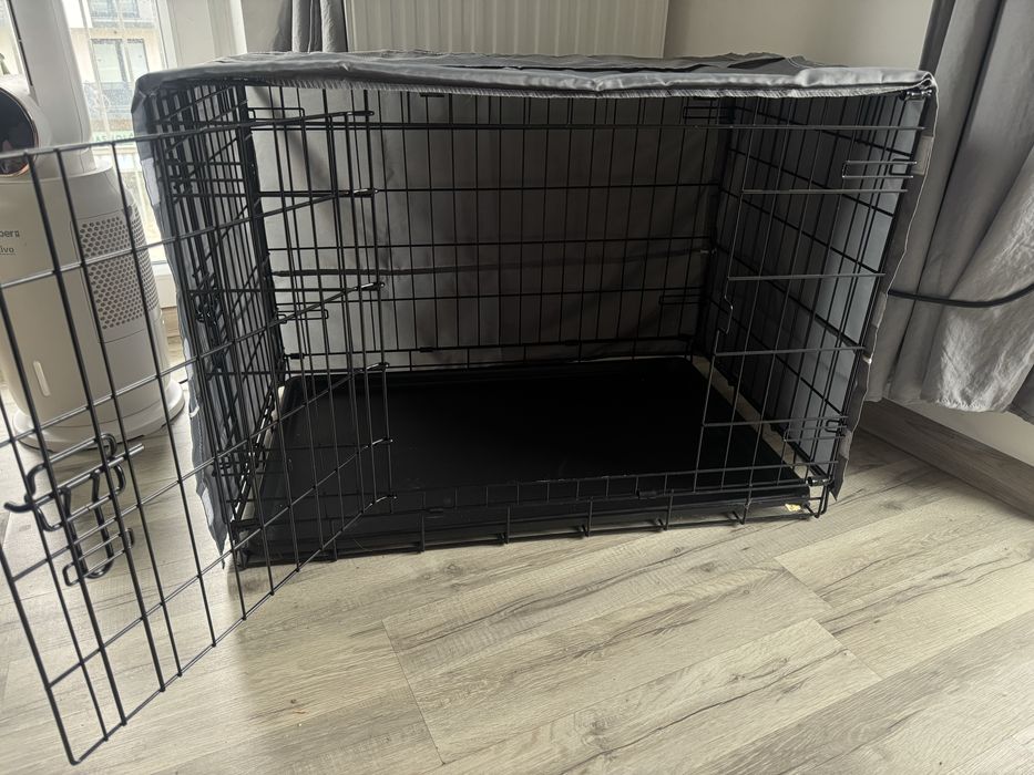 Klatka kenelowa dla psa z pokrowcem - stan idealny