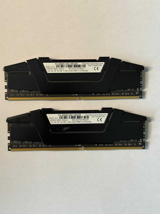 RAM DDR4 16GB (2x8GB) G.Skill Ripjaws F4-3600C16D-16GVK