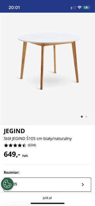 Sprzedam okrągły stół JEGIND