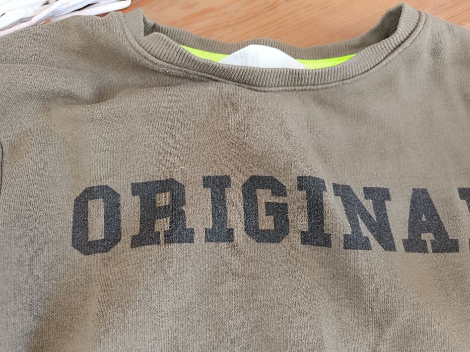 Bluza miękka oliwkowa oryginal H&M 140