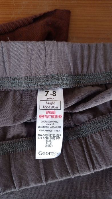 Штанишки george серо-коричневые, бирюзовые на 7-8 лет рост 122-128 см