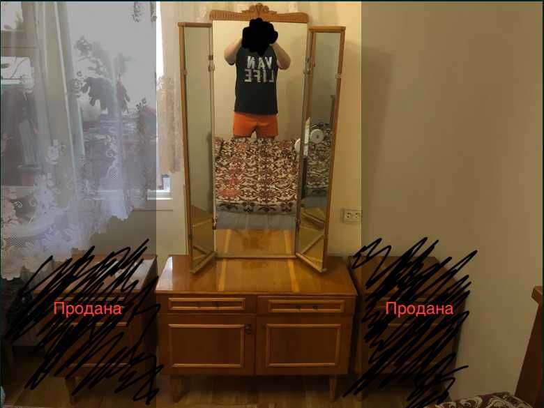 Продаються окремо або разом шафа та трюмо від набору Арніка.
