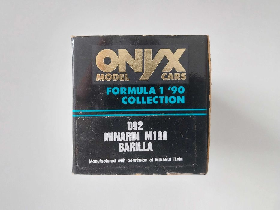 miniatura 1/43 MINARDI M190 Paolo Barilla (1990) | edição Onyx