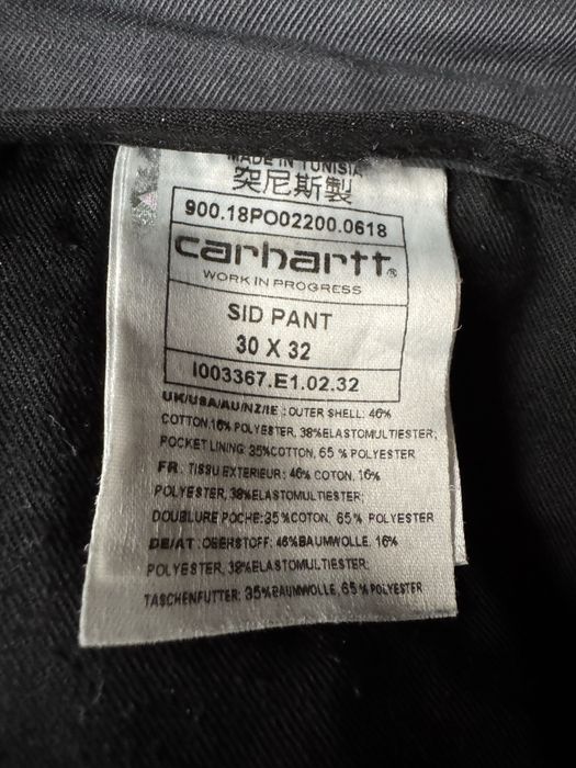 Carhartt WIP Sid Pant męskie szare spodnie chinosy 30x32