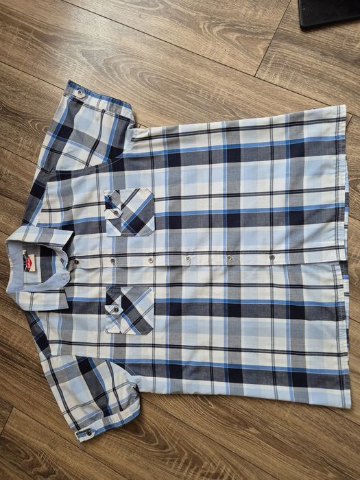 Koszula męska bawelniana na krótki rękaw w kratkę firmy Lee Cooper