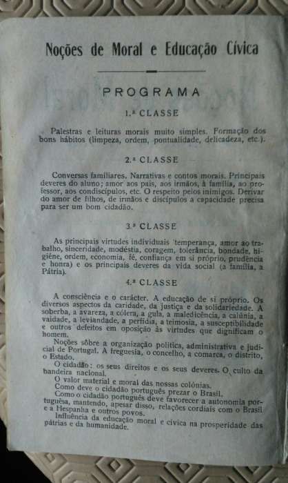 Noções de Moral e Educação Civica