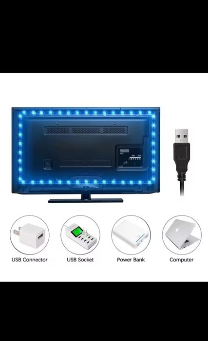 Светодиодна LED лента 5 метрів 5 v USB опт