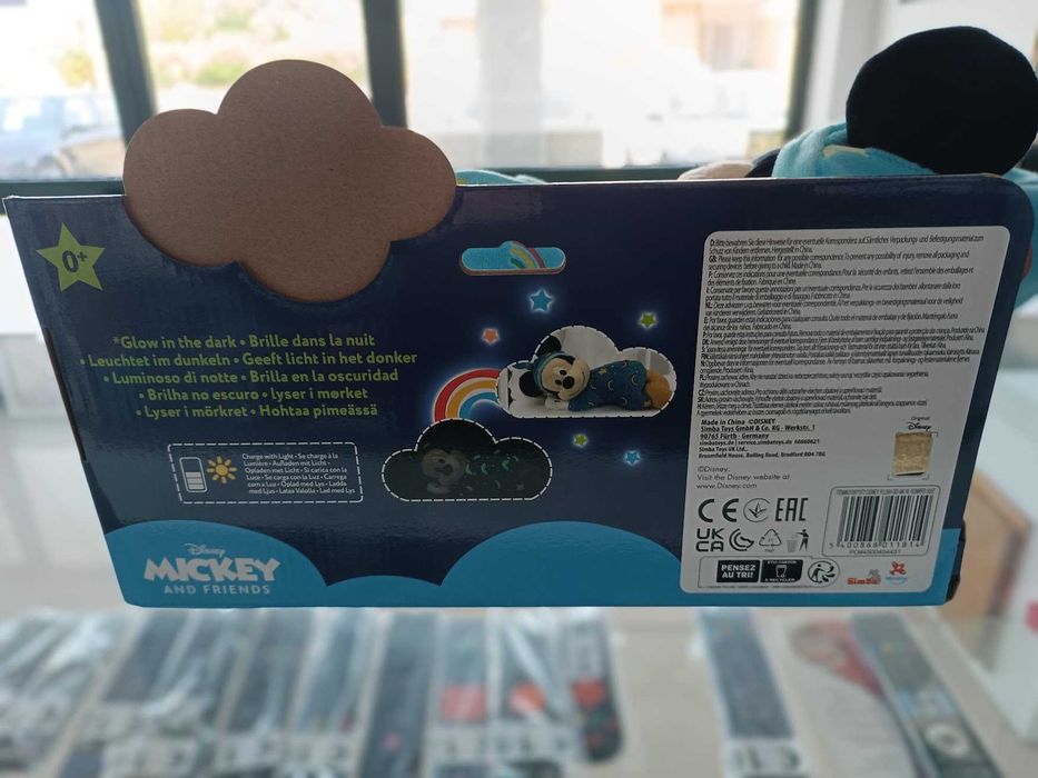 Novidade:Peluche Disney Mickey Mouse Pijama "Glow in the Dark" 32cm