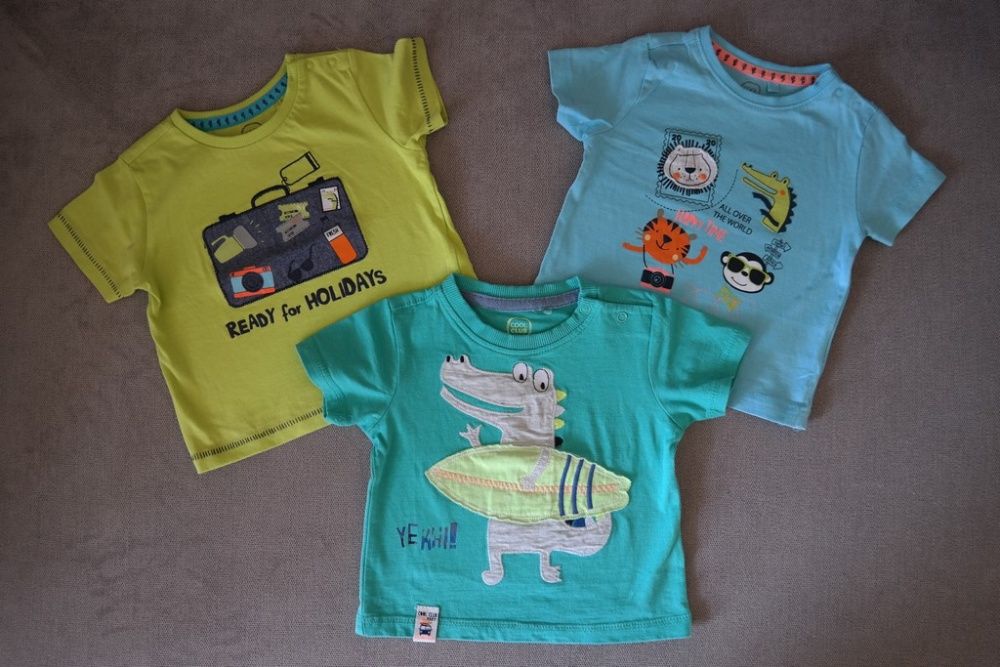 Bluzeczki t-shirt Next CoolClub czapka skarpetki H&M 68 lato