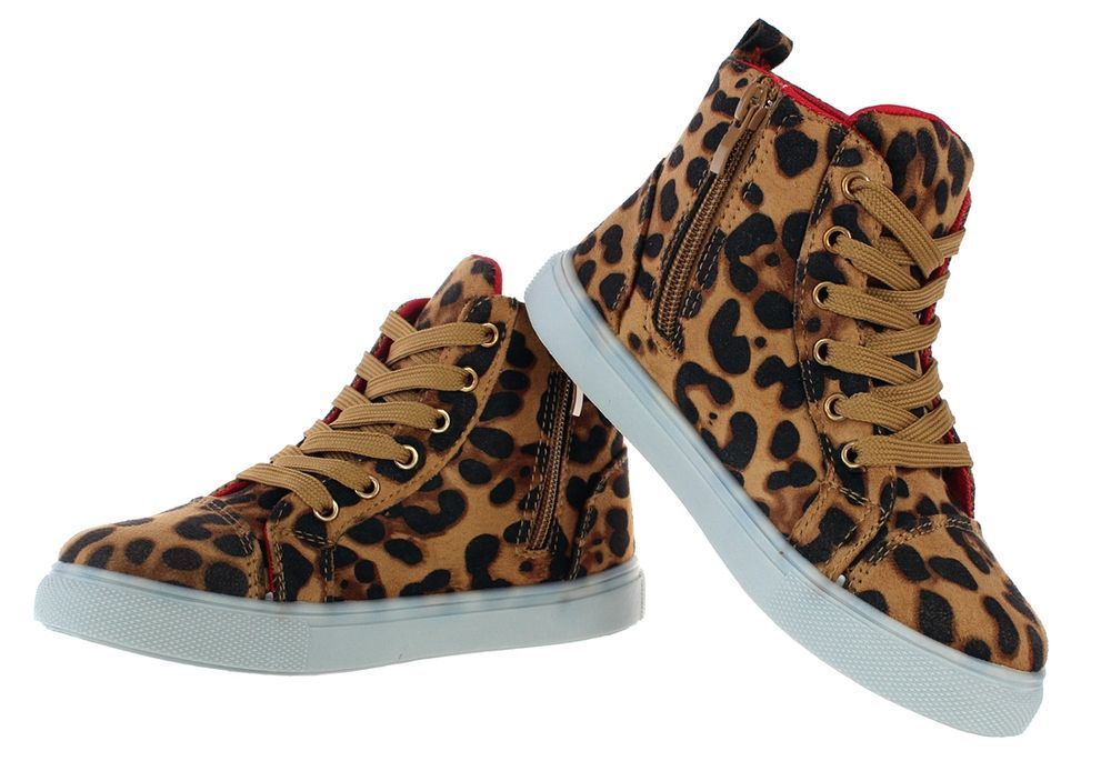 Buty sportowe dziecięce trampki w panterkę na zamek 6367 rozm. 34