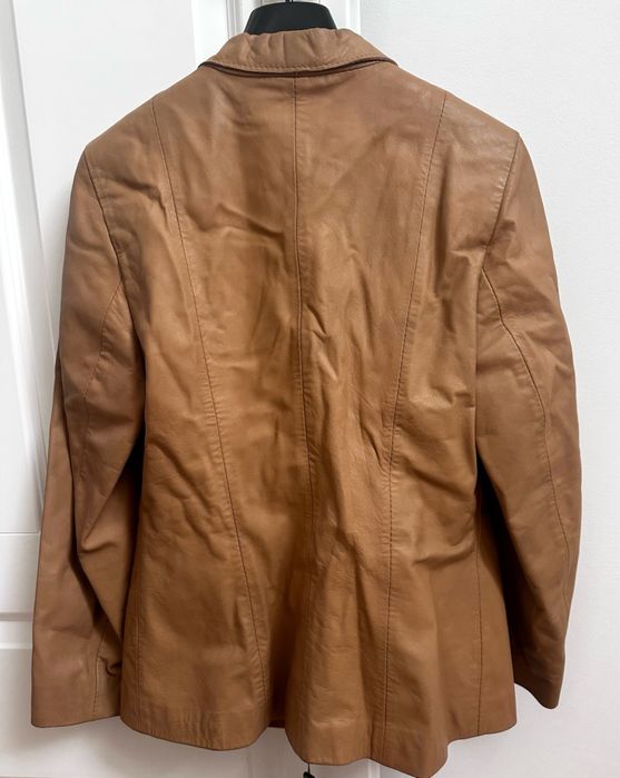 Nowa kurtka damska skorzana camel brazowa