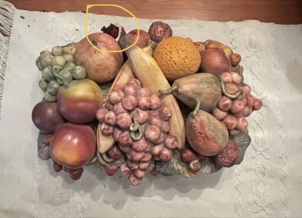 Cesto Cerâmica com frutas