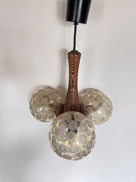 Lampa vintage kule sputnik mid century modowe szkło