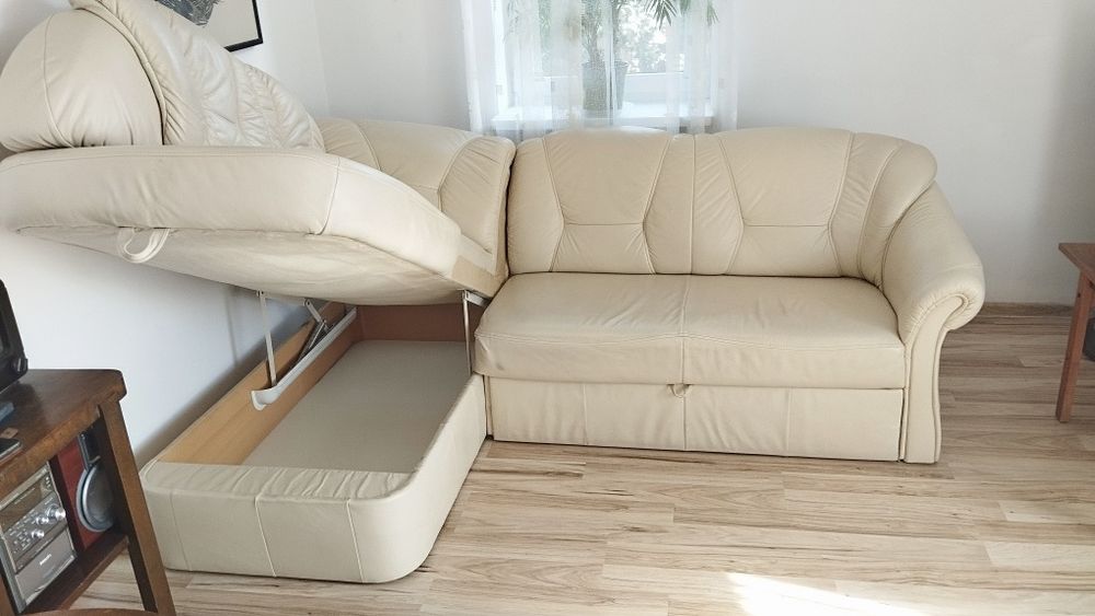 Narożnik skórzany rozkładany