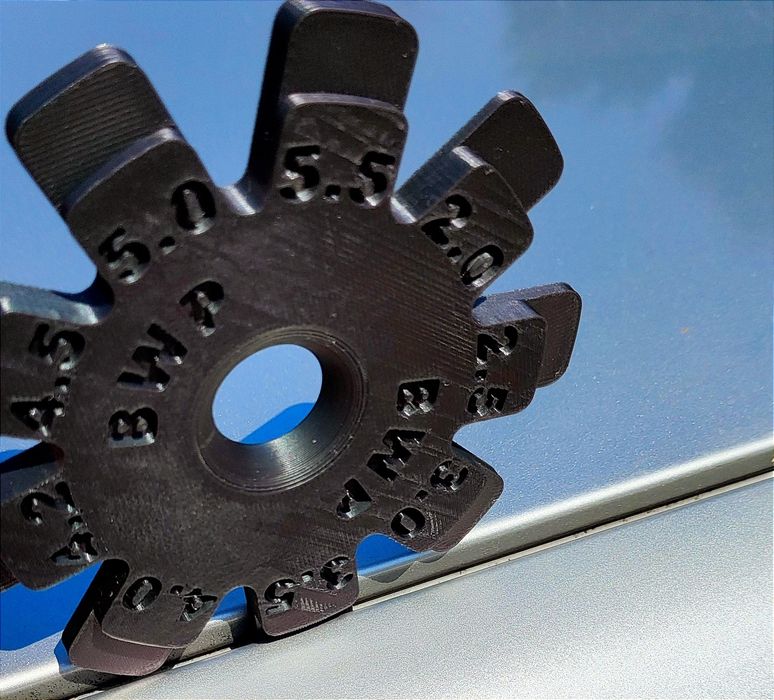 Nowość ! Wzornik do szczelin nadwozia Szczelinomierz blacharski