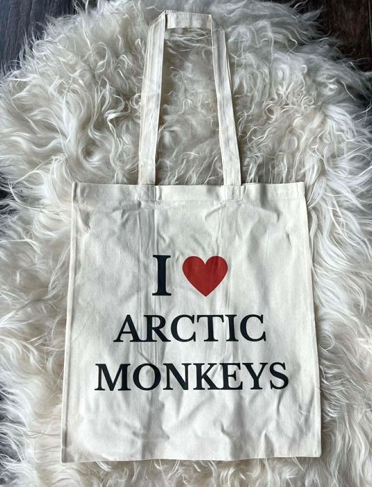 Torba bawełniana torebka tote bag cotton bawełna beżowa arctic monkeys