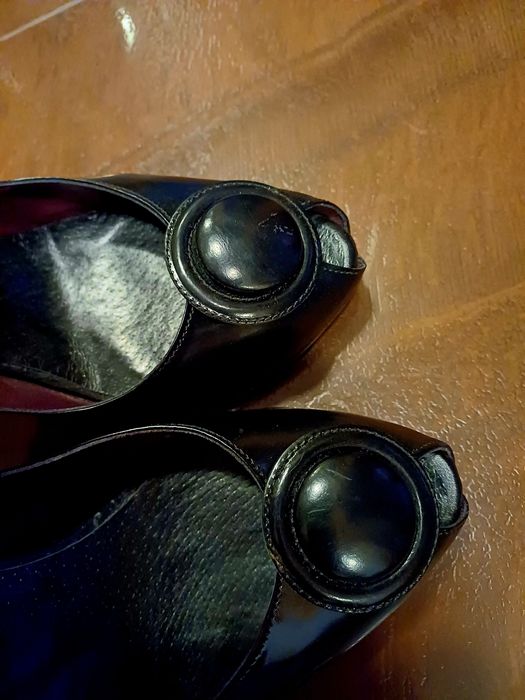 Szpilki, czółenka Prima Moda 37, skóra, retro