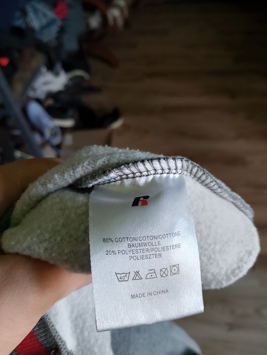 Szara Rozpinana Bluza Russell Athletic