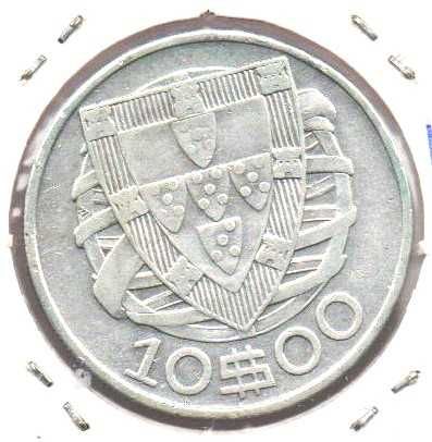 10 Escudos 1934 - mbc/ mbc+ prata