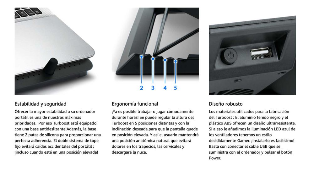 Base de Arrefecimento portátil - compatível para laptops de 12 a 17 polegadas.