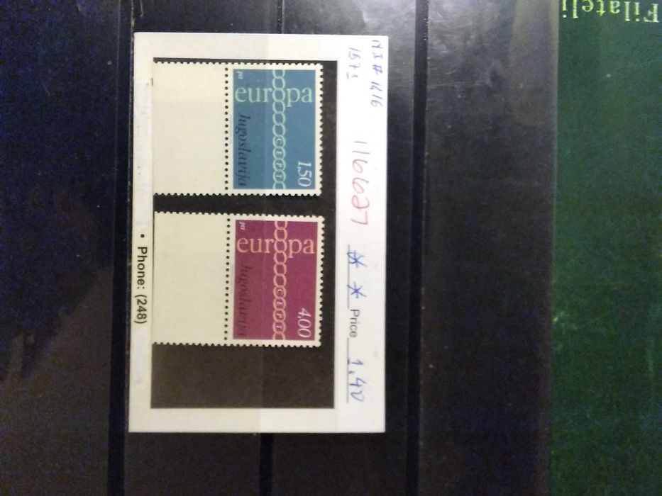 1971 Série Completa Europa CEPT Jugoslávia MNH **
