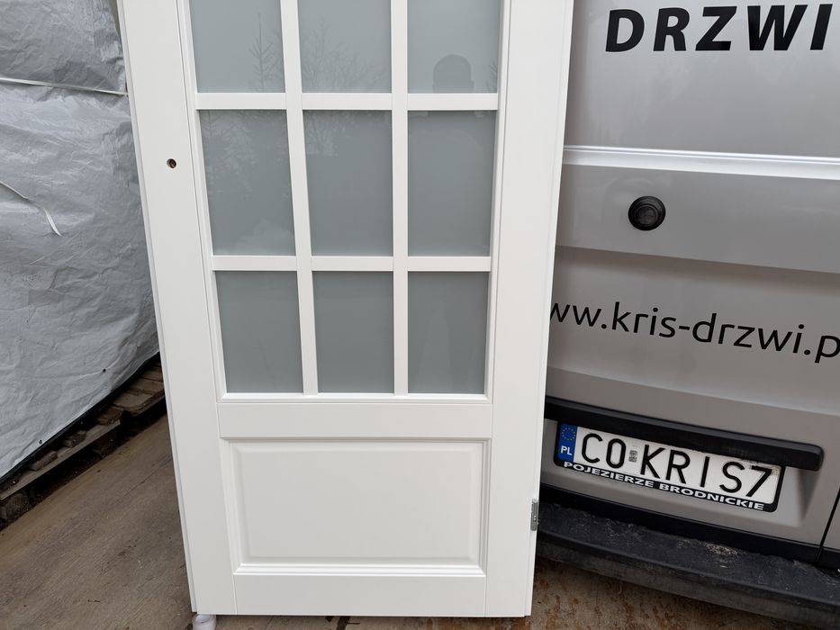 Drzwi wewnętrzne drewniane OD RĘKI Biale szpros francuski Cała Polska
