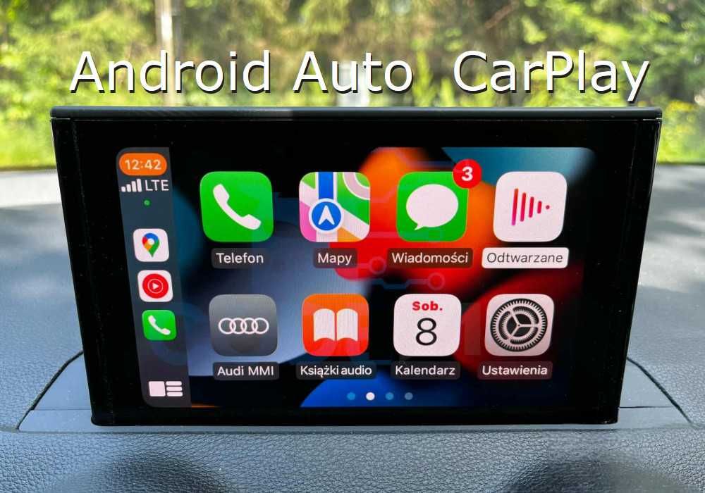 Audi CarPlay Android Auto Bezprzewodowo VAG VW Skoda Seat Porsche MAPY