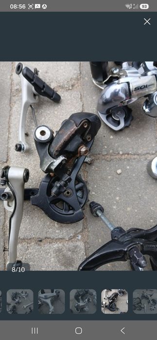 Lote de peças Shimano para bicicleta de estrada – travões, desviadores e manetes