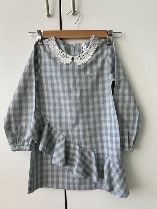 Elegancka sukienka z baskinką rozmiar 116