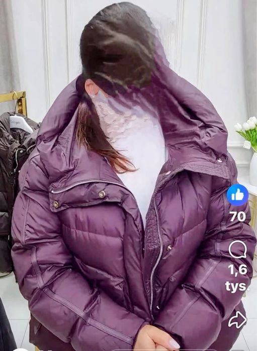 Kurtka puchowa w kolorze śliwki