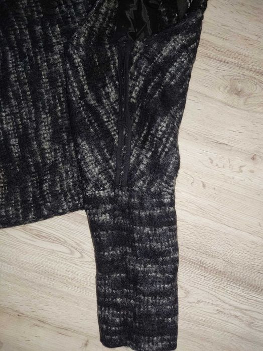 Sweter, bluzka czarno - szara 36