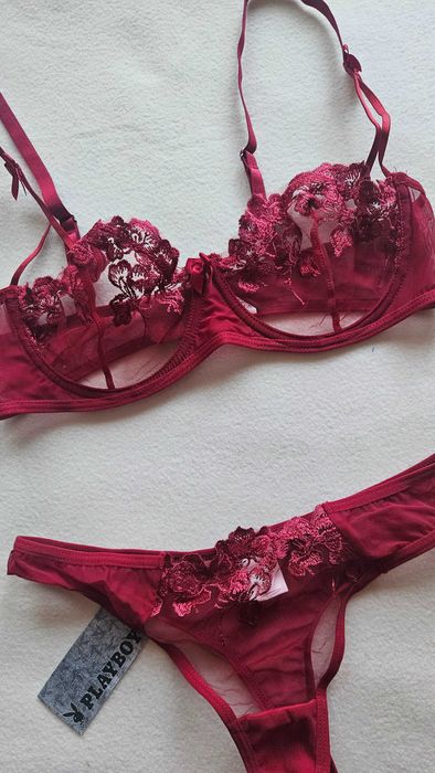 Seksowny koronkowy komplet bielizny seksowna bielizna stanik stringi