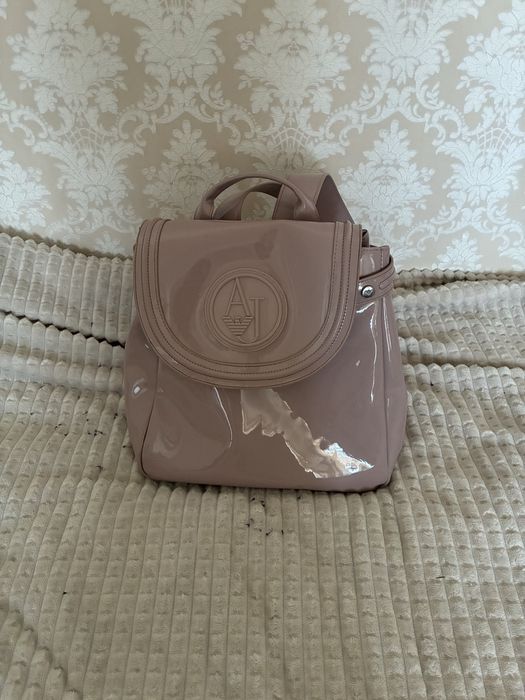Armani Jeans AJ Logo Flap Backpack Pink / Nude (Original)