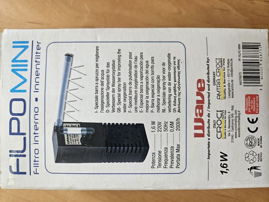 Filtro de aquário 200l/h