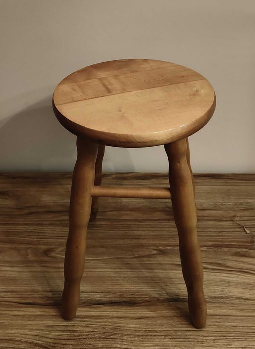 Taboret sosnowy | wys. 45 cm, Ø siedz. 29 cm