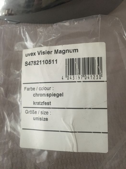 Uvex magnum  lustrzany i przyciemnany wizjer szyba do kasku