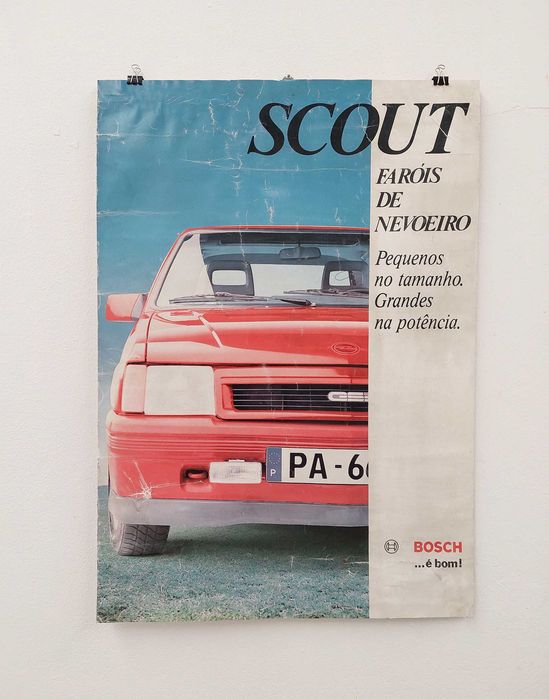 Cartaz publicitário Bosch Scout Faróis de Nevoeiro