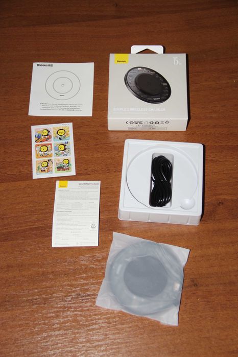 Бездрот зарядка BASEUS Simple 2 Wireless Charger 15W Black CCJJ050001