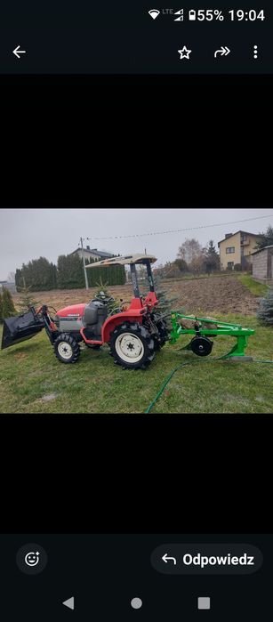 Mini traktorek ogrodniczy komunalny Yanmar tur pług