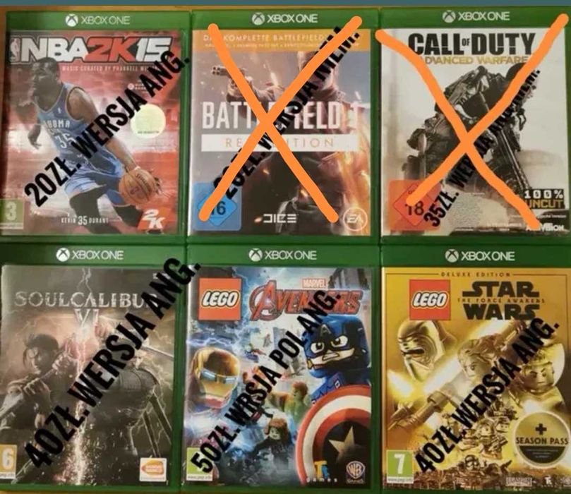Gry na konsolę x-box.