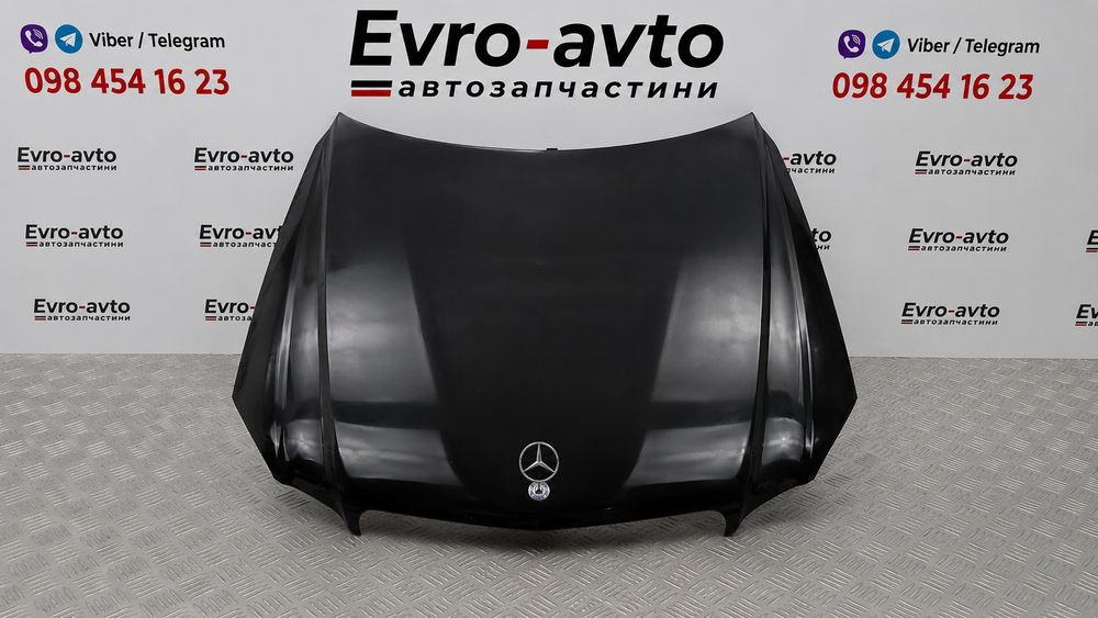 Капот бампер решітка Mercedes W212 S212 2009-2013 дорестайл оригінал алюміній чорний 197 / Капот Мерседес W212